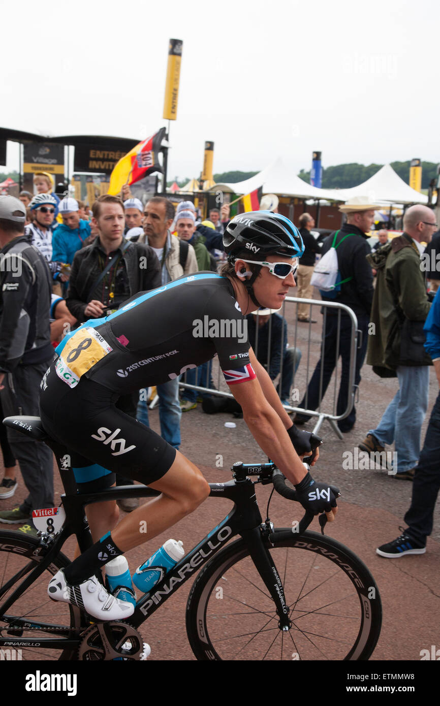 Team Sky cyclist Geraint Thomas at the 2014 Tour de France York