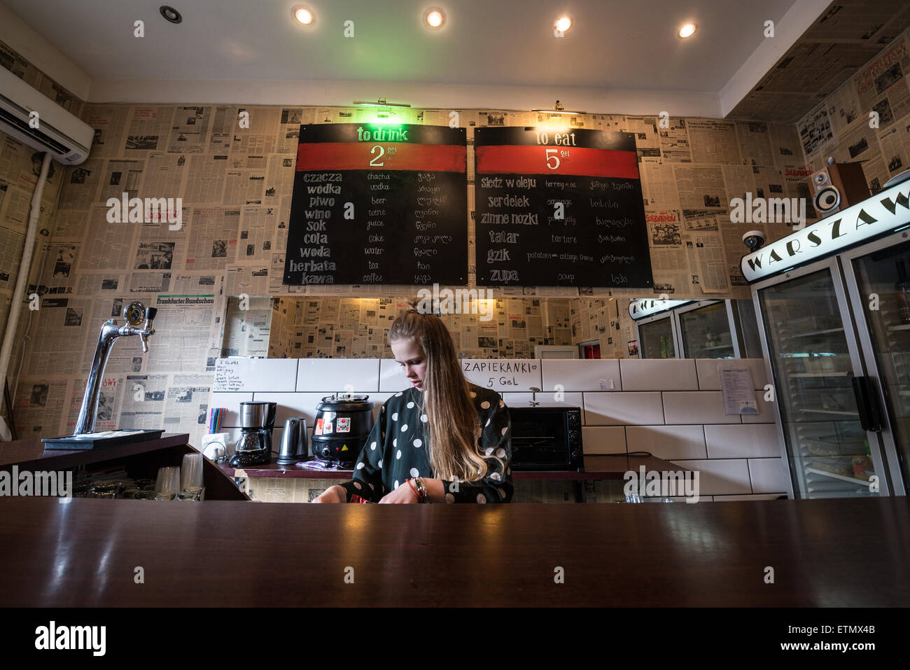 Polish pub Warszawa (Warsaw) at Pushkin street in Tbilisi, capital of