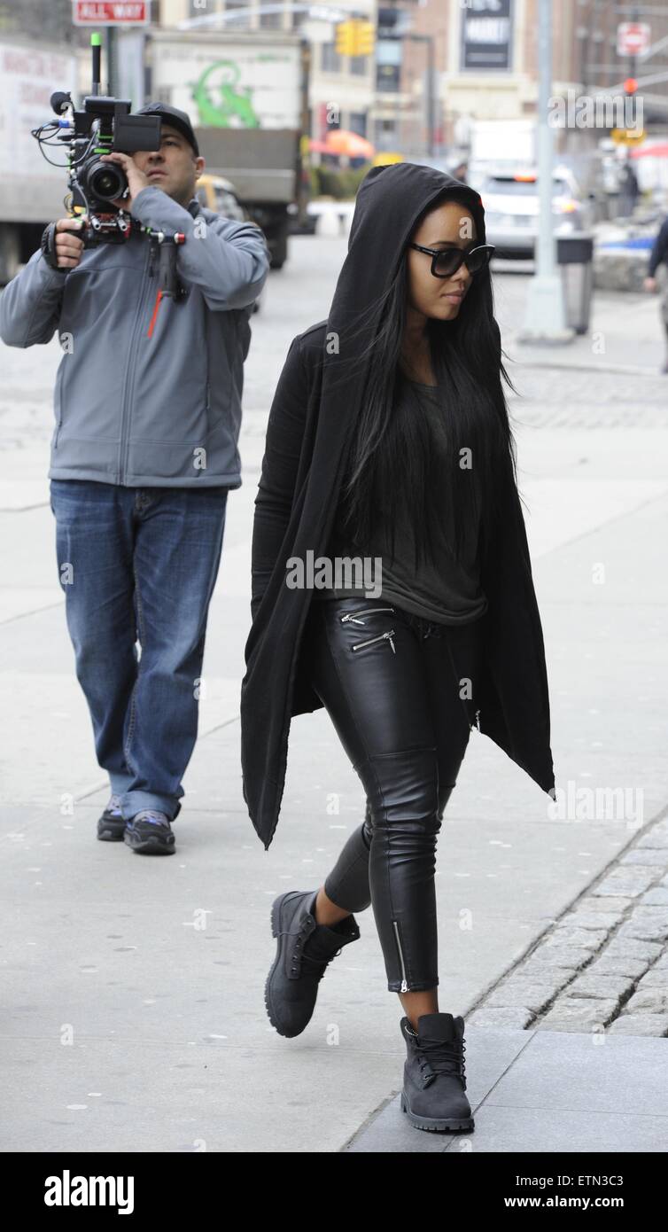 Angela Simmons being filmed in New York Featuring Angela Simmons Where