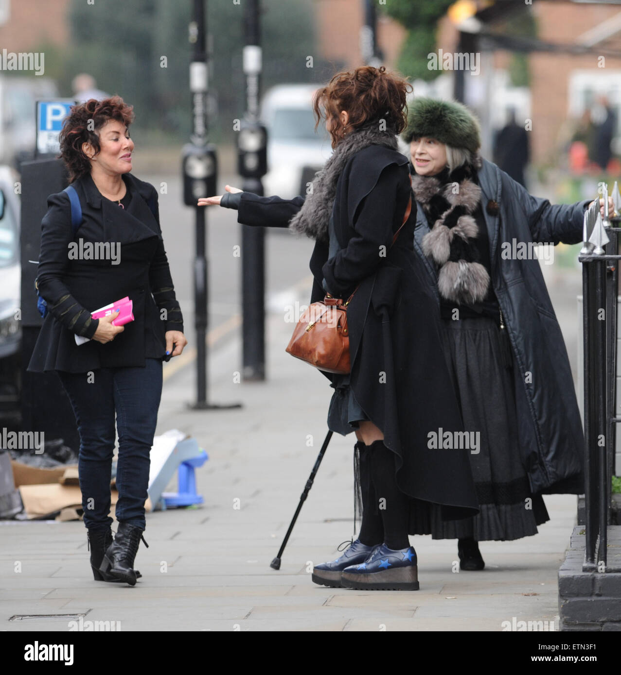 Helena Bonham Carter and Ruby Wax seen out and about in Notting Hill  Featuring: Helena Bonham Carter, Ruby Wax, Elena Propper de Callejon Where: London, United Kingdom When: 16 Mar 2015 Credit: WENN.com Stock Photo