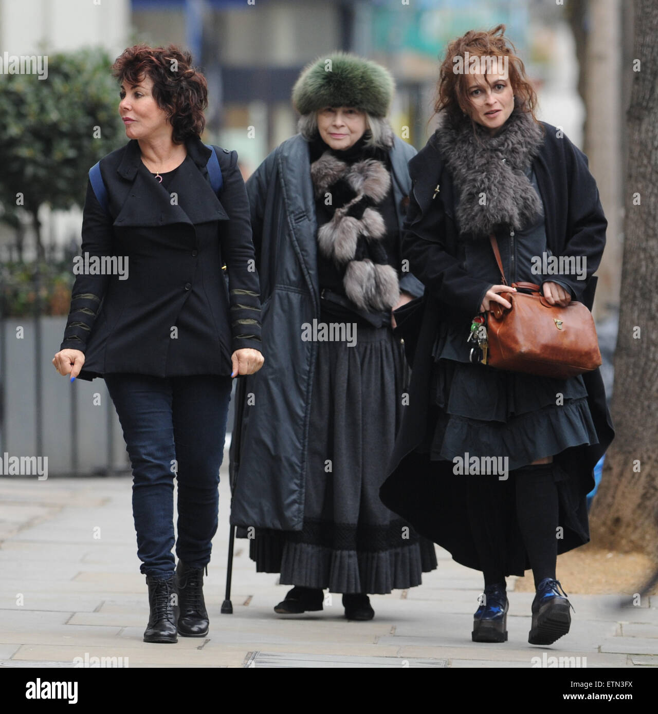 Helena Bonham Carter and Ruby Wax seen out and about in Notting Hill  Featuring: Helena Bonham Carter, Ruby Wax, Elena Propper de Callejon Where: London, United Kingdom When: 16 Mar 2015 Credit: WENN.com Stock Photo