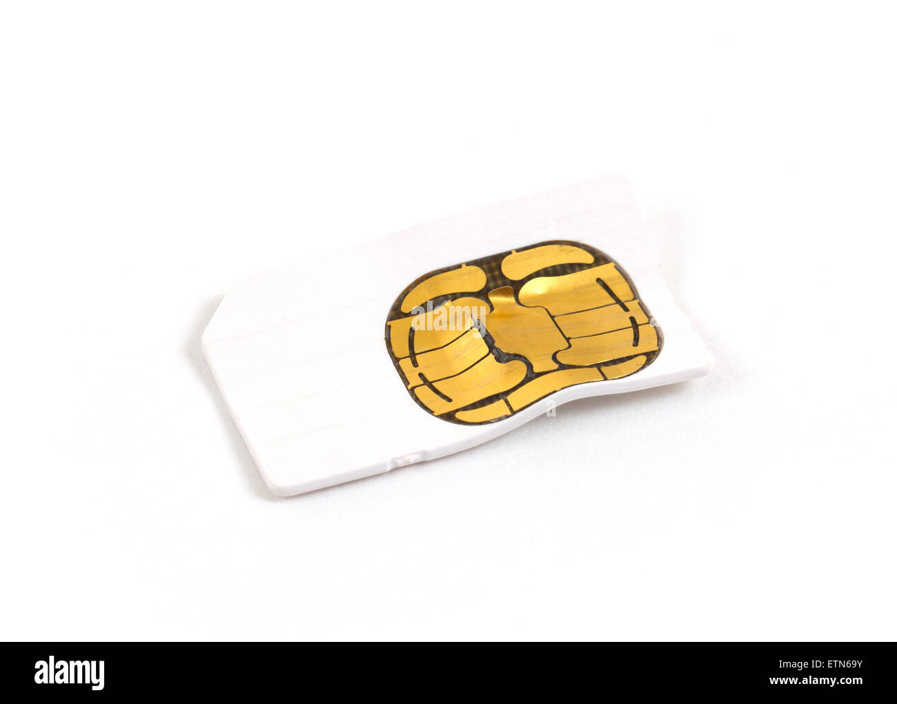 Broken used mobile phone sim card isolated on white Stock Photo Alamy