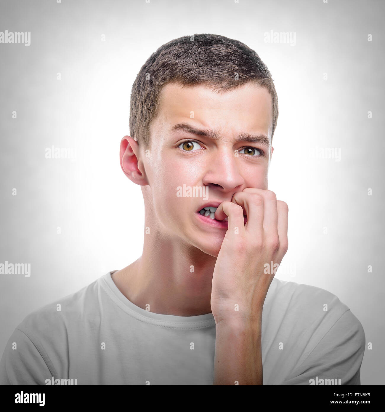 Portrait of amazed man Stock Photo - Alamy