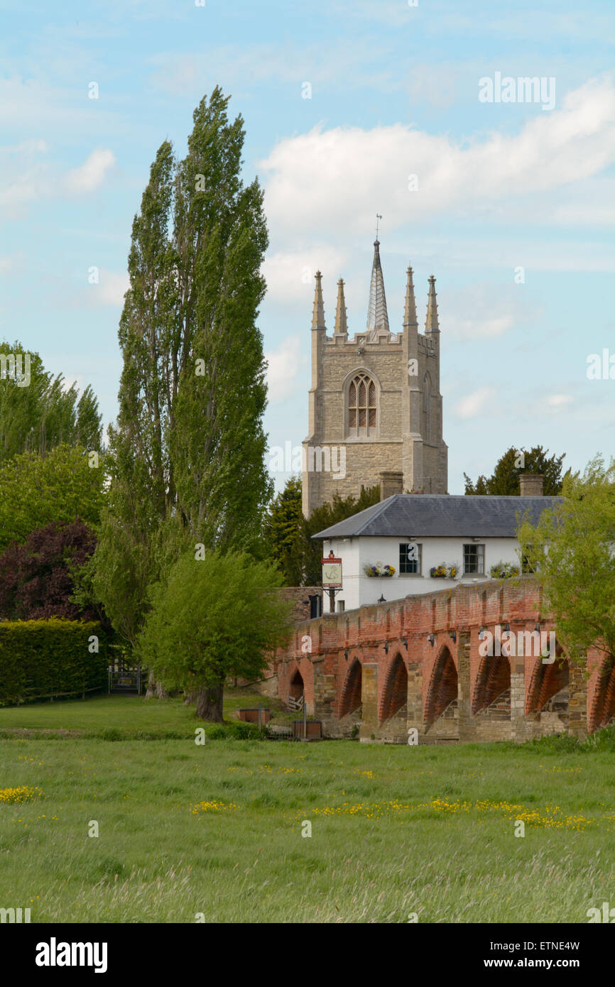 Anchor Inn and All Saints Church besides 15th Century Great Barford
