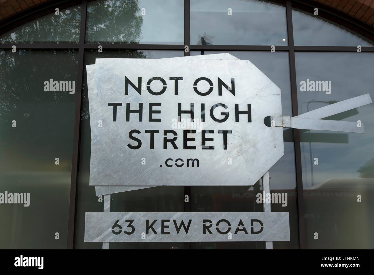 sign for the offices of not on the high street dot com, an