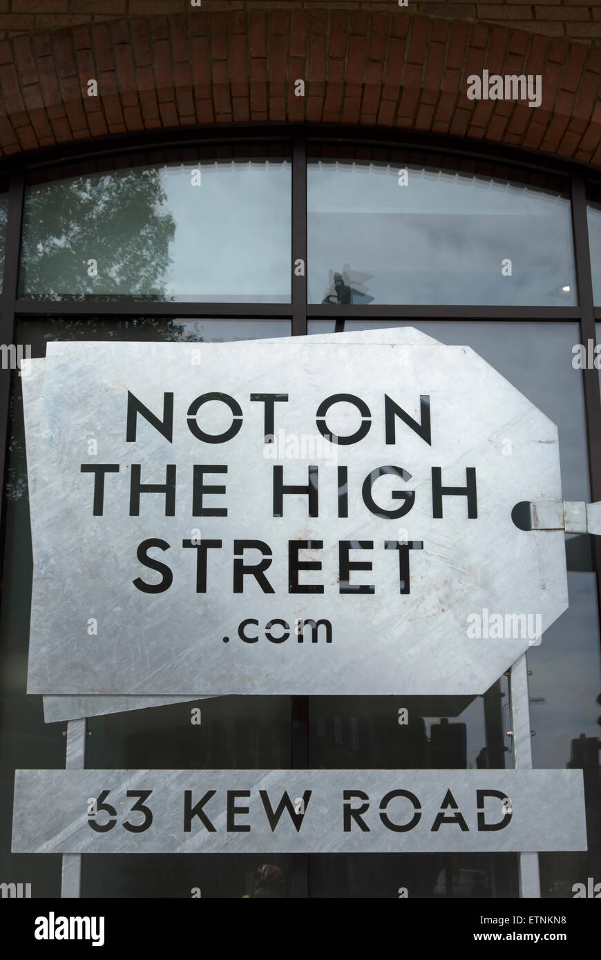 sign for the offices of not on the high street dot com, an
