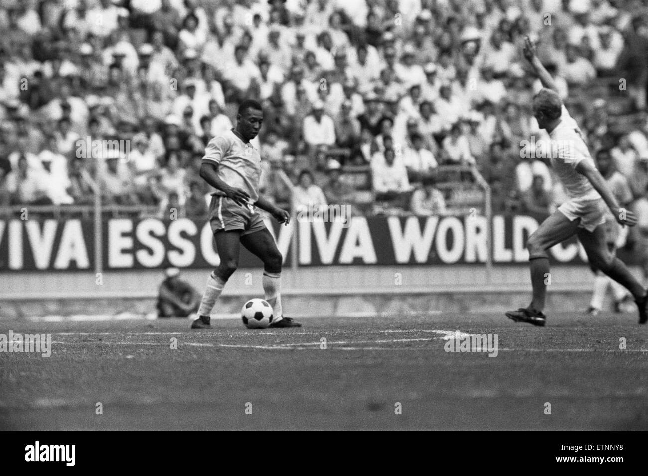 Brazil vs Czechoslovakia 1970 World Cup Group C. Brazil won 4-1 On the eve of Brazil's opening match in the 1970 World Cup expectations weren't as high as one might think in retrospect.  The then two-fold World Champions had left a poor impression in the Stock Photo