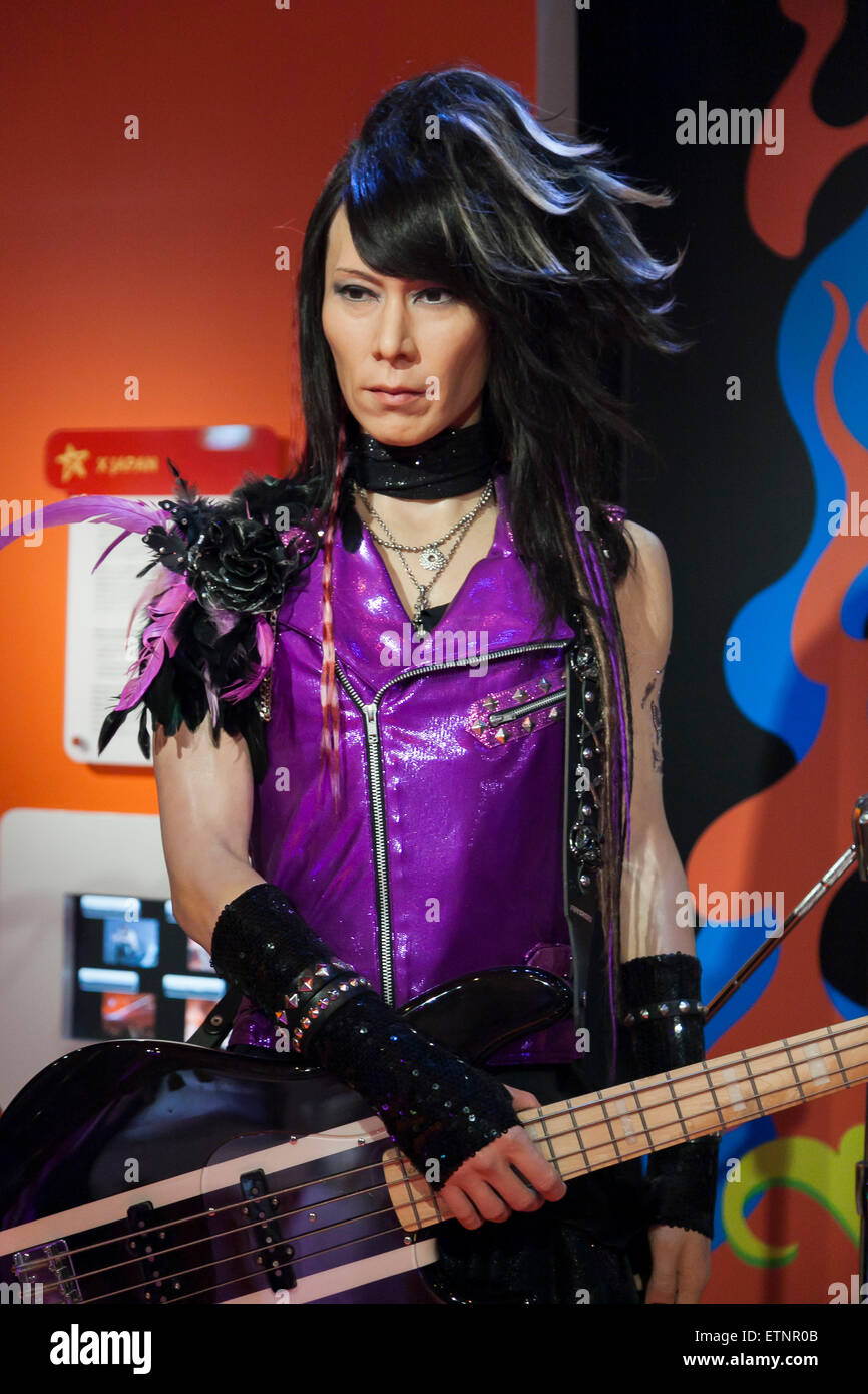 A Wax Figure Of Heath Member Of The Japanese Heavy Metal Band X Japan On Display At The Madame Tussauds Tokyo Wax Museum In Odaiba Tokyo June 15 15 The World Famous