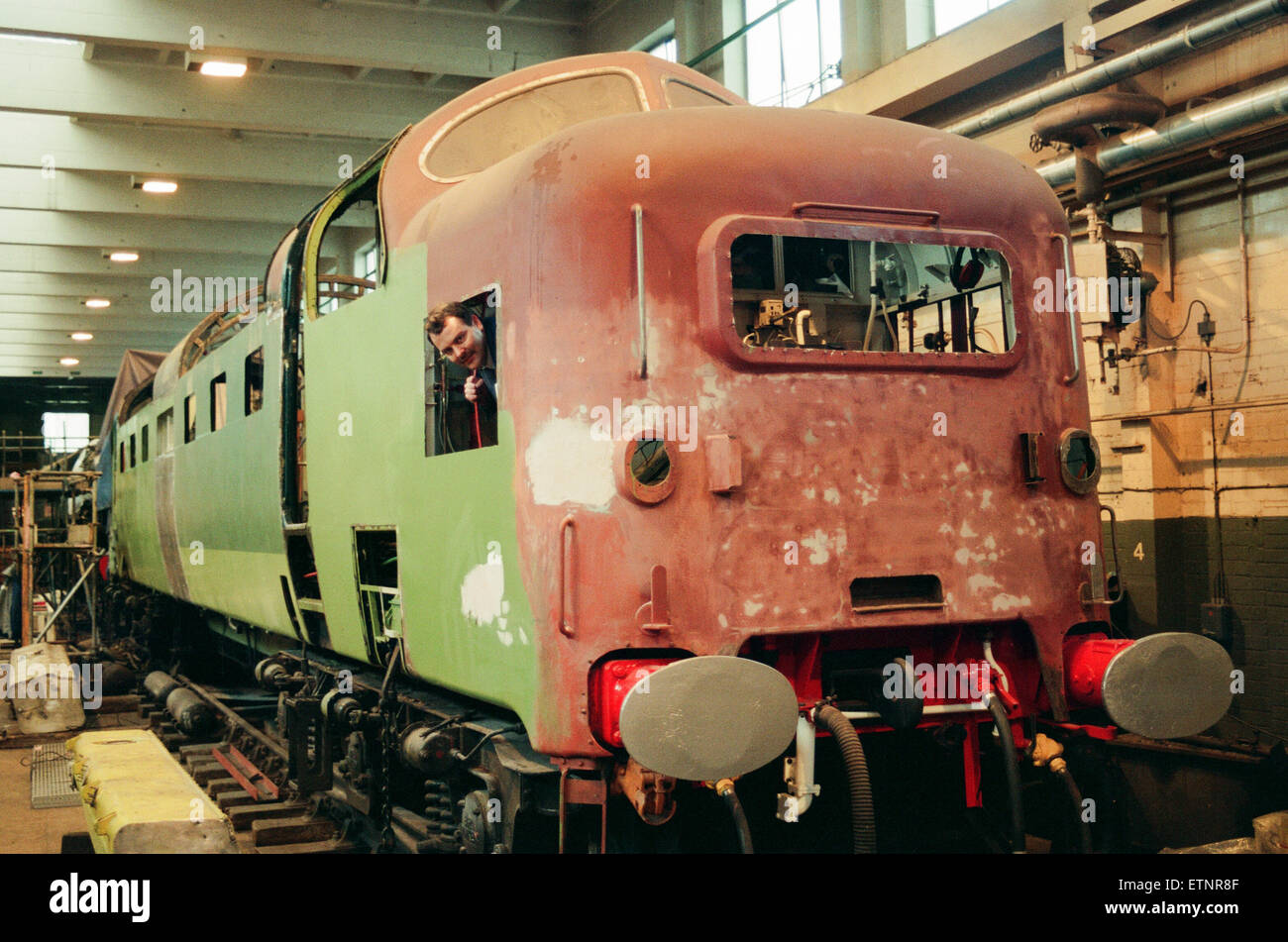 ICI Train Preservation, 4th January 1994. The Napier Deltic valveless, two-stroke Diesel engine. Stock Photo