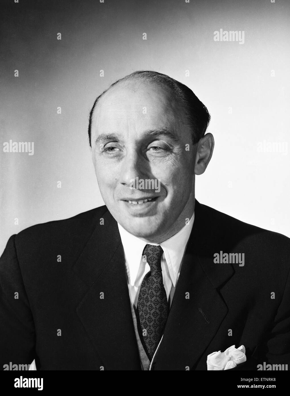 Donald Zec Daily Mirror entertainment editor and feature writer 7th July 1955 Stock Photo