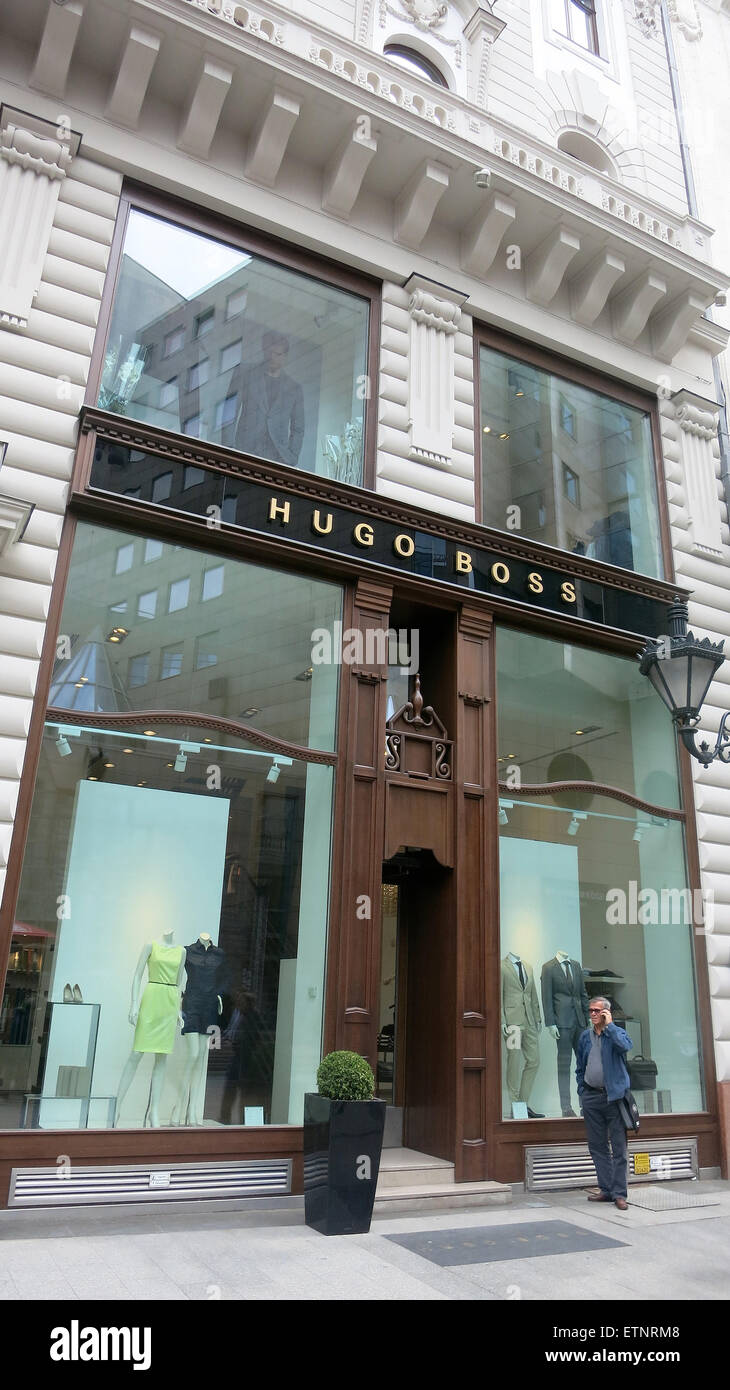 Hugo Boss boutique Budapest Hungary Stock Photo - Alamy