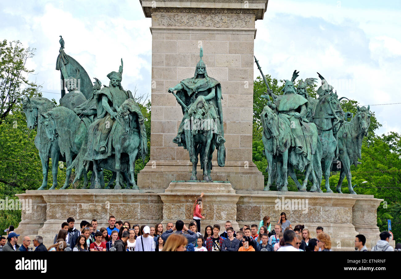 heroes square Budapest Hungary Stock Photo