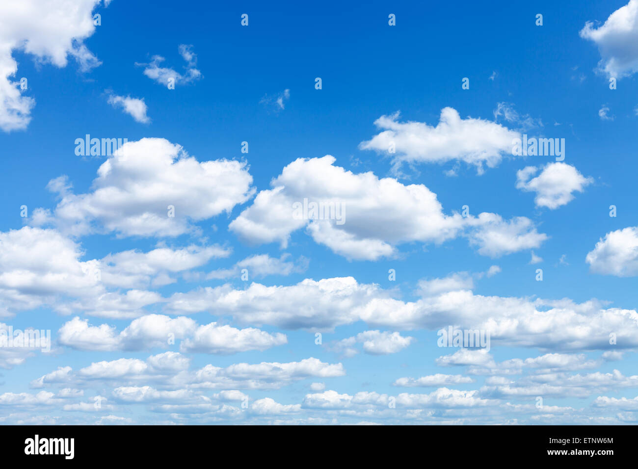 natural background - many white clouds in summer blue sky Stock Photo ...