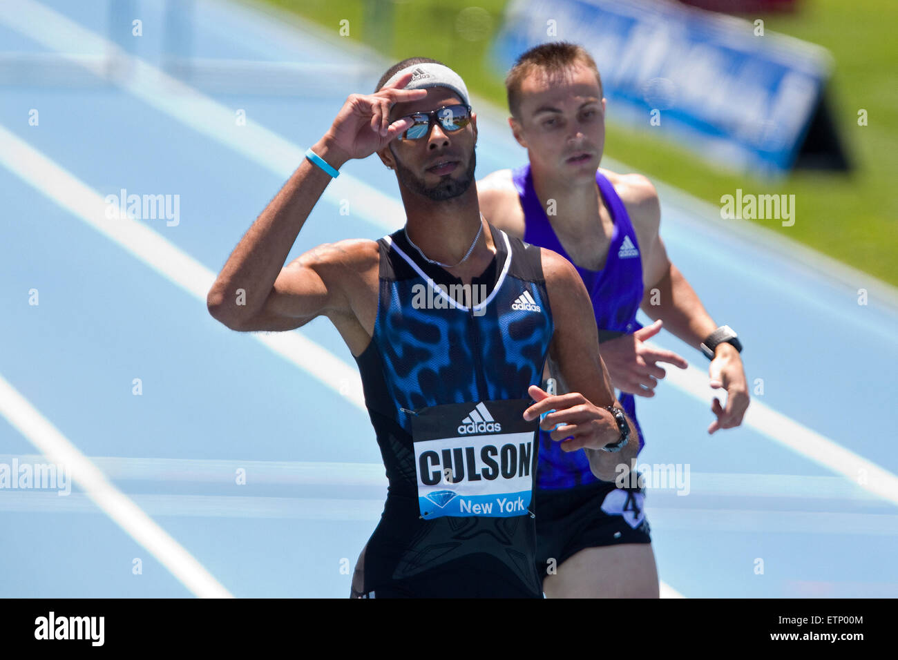 June 13, 2015; Randall's Island, NY, USA; Javier Culson of Puerto Rico ...