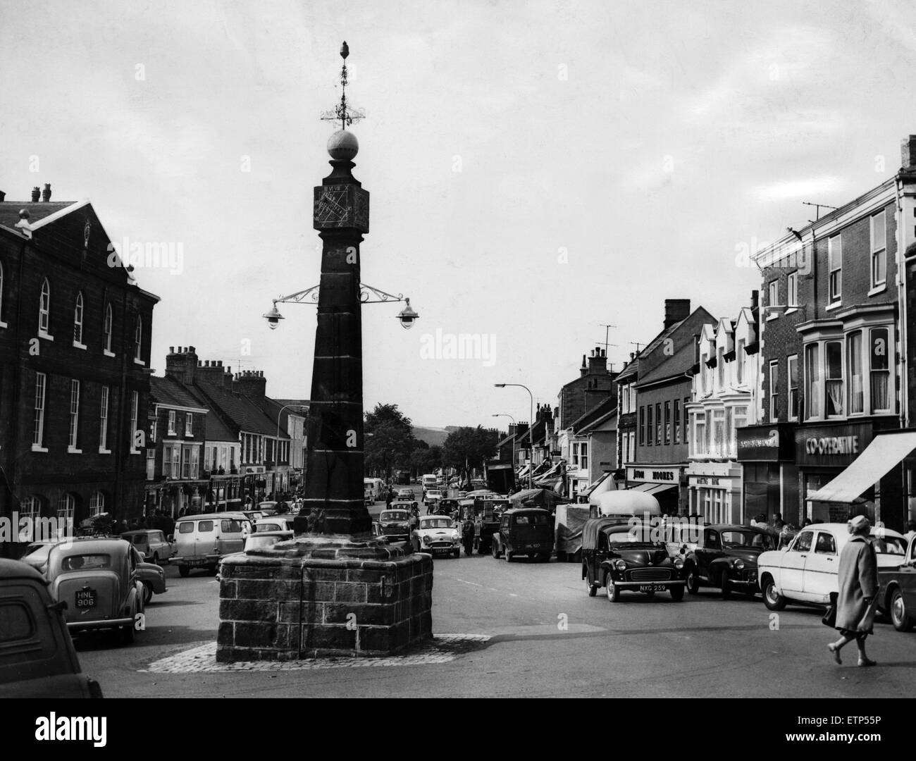 Among up to the minute shopping facilities, Guisborough preserves its historic link. 10th September 1962. Stock Photo
