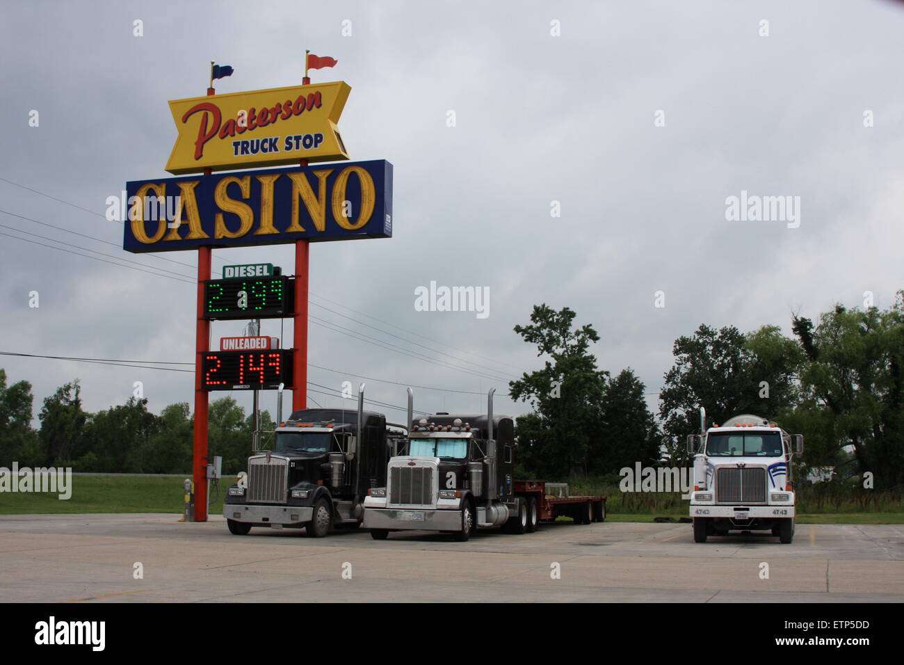 Truck stop and casino in southern Louisiana USA Stock Photo