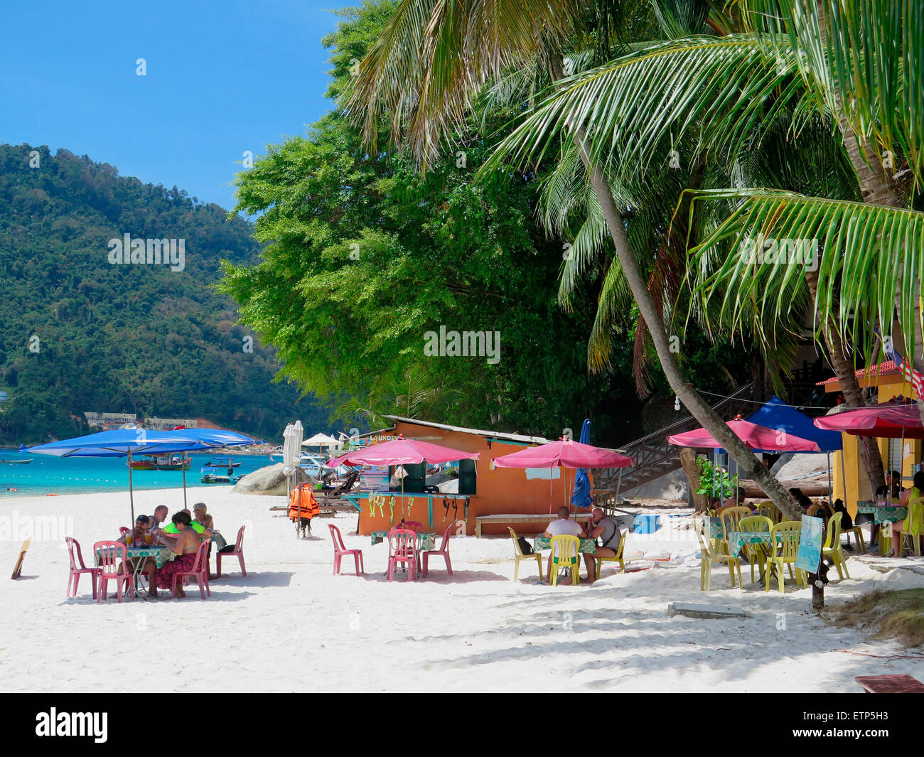 Beach, Pulau Perhentian Besar, Perhentian  Islands, Malaysia, Asia Stock Photo