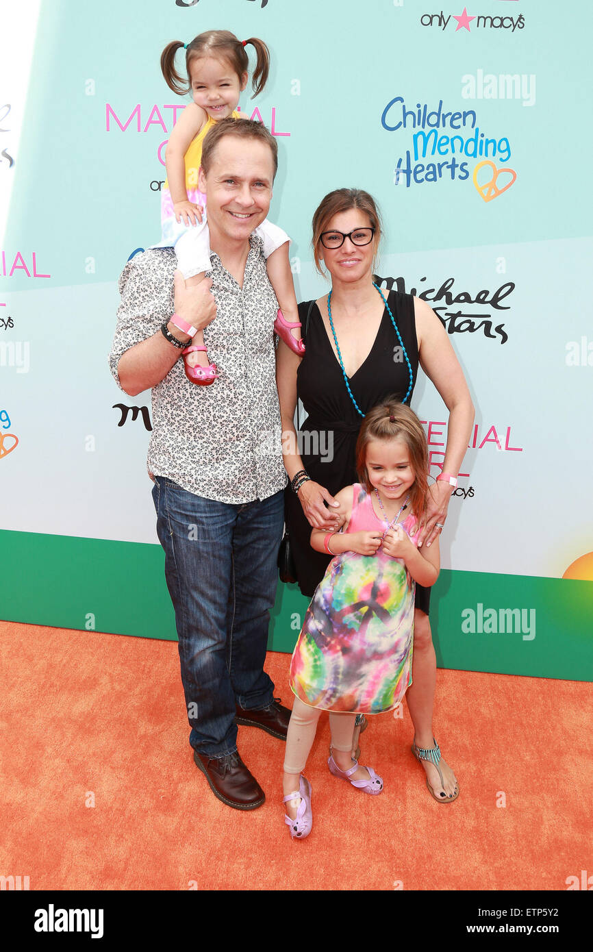 June 14, 2015 - Los Angeles, California, U.S. - Chad Lowe, Kim Lowe and daughters Fiona Lowe (top) and Mabel Lowe   attend  Children Mending Heart's 7th Annual Empathy Rocks Fundraiser at  Malibu Estate  on June14th, 2015 in Malibu, California,USA. (Credit Image: © TLeopold/Globe Photos/ZUMA Wire) Stock Photo