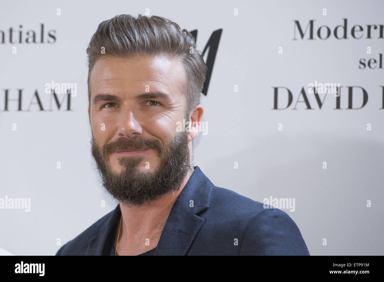 David Beckham presents the Modern Essentials collection by H&M in Madrid  Featuring: David Beckham Where: Madrid, Spain When: 20 Mar 2015 Credit:  Oscar Gonzalez/WENN.com Stock Photo - Alamy