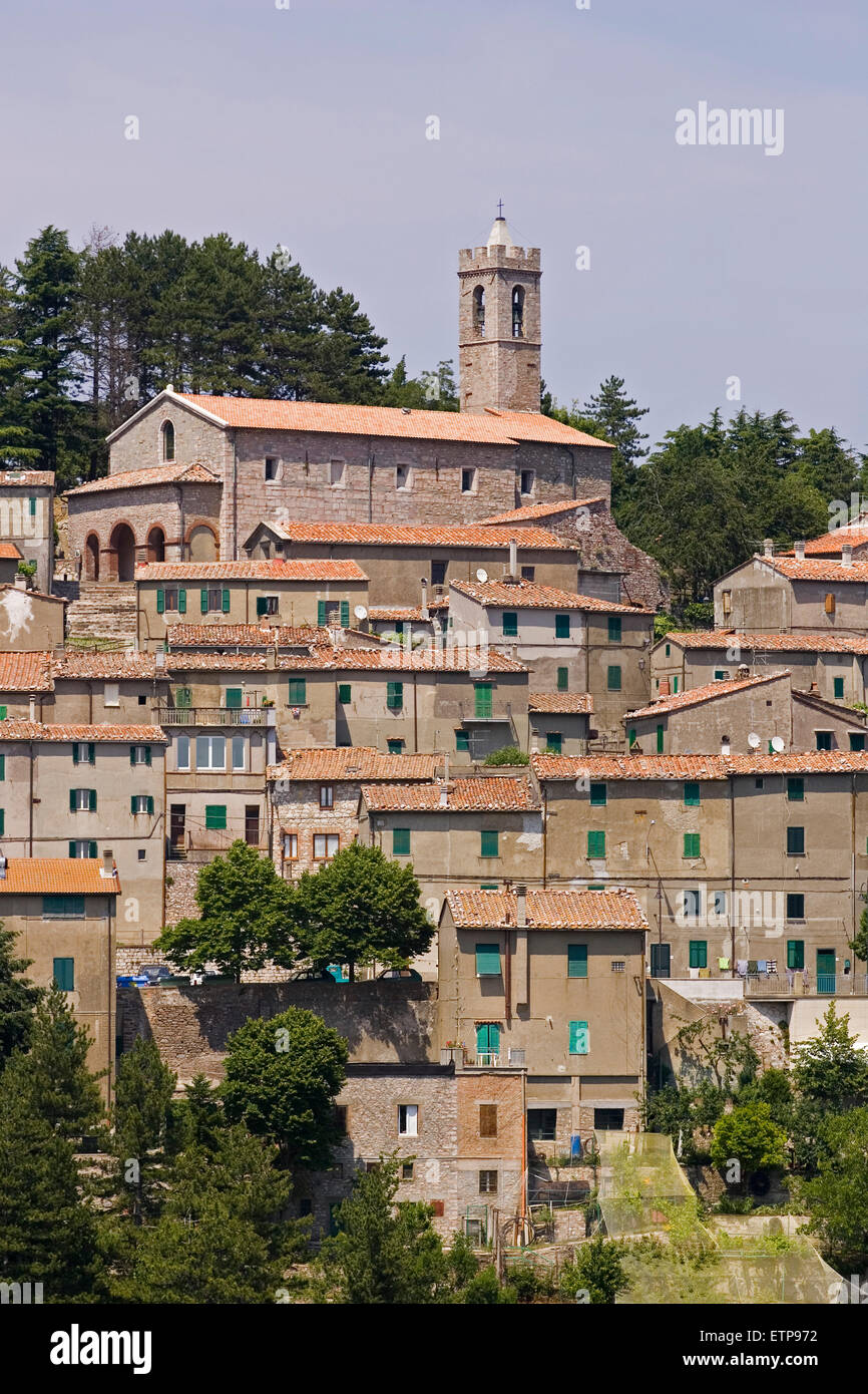 europe, italy, tuscany, gerfalco village Stock Photo - Alamy