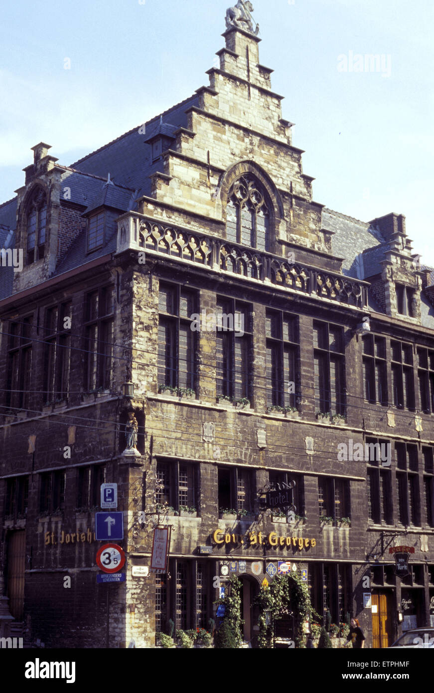 BEL, Belgium, Gent, Hotel Cour St. Georges, oldest hotel in Europe. BEL,  Belgium, Gent, Hotel Cour St. Georges, aeltestes Hotel Stock Photo - Alamy