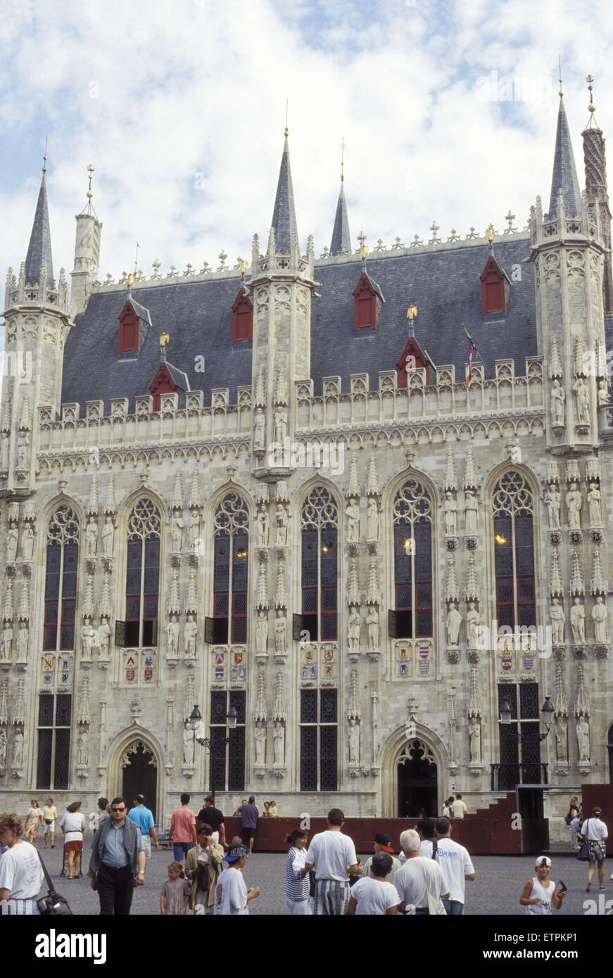 BEL, Belgium, Bruges, the town hall at the Burg.  BEL, Belgien, Bruegge, das Rathaus am Burgplatz. Stock Photo