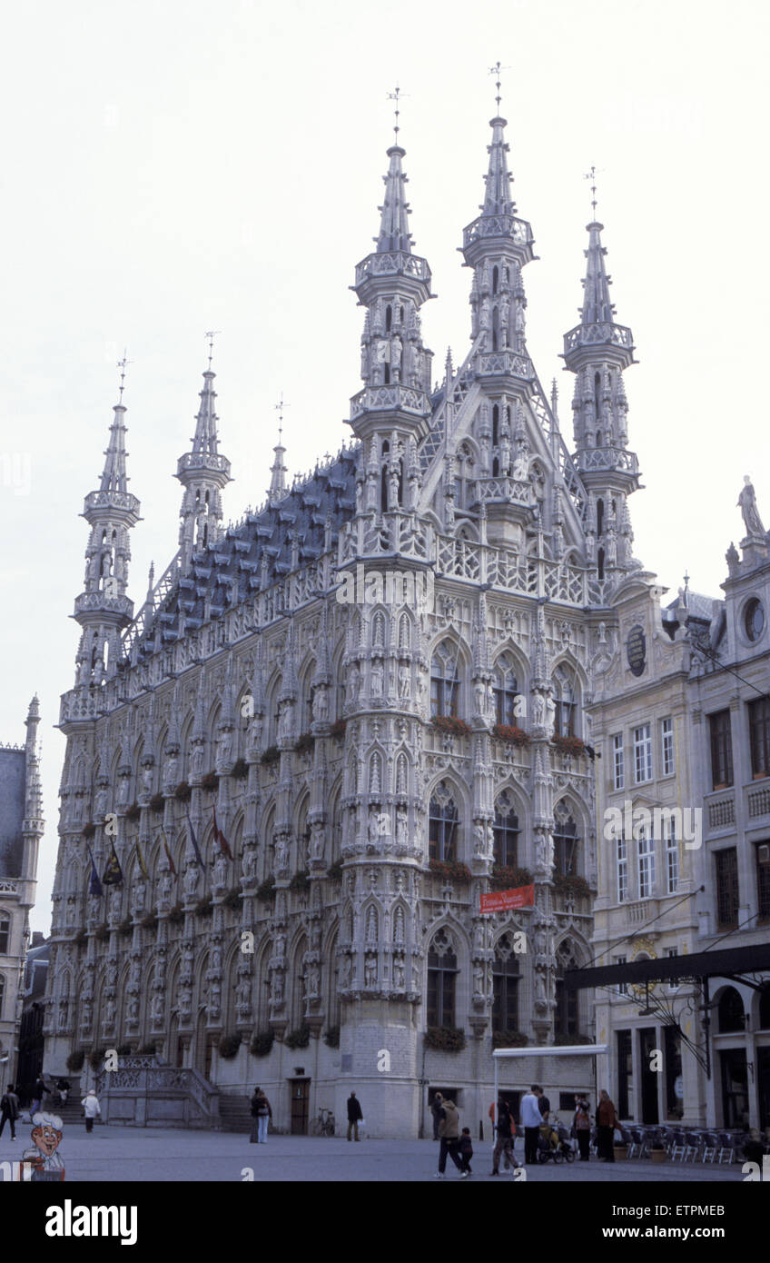 BEL, Belgium, Flanders, Louvain, the town hall.  BEL, Belgien, Flandern, Loewen, das Rathaus. Stock Photo