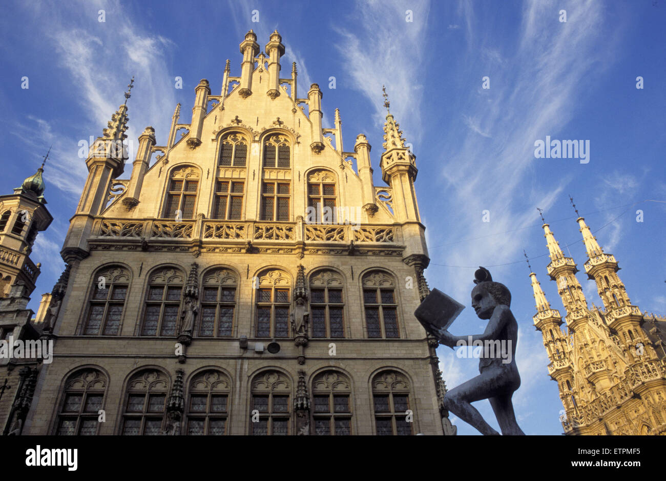 Bel Belgium Flanders Louvain House At The Great Market On The