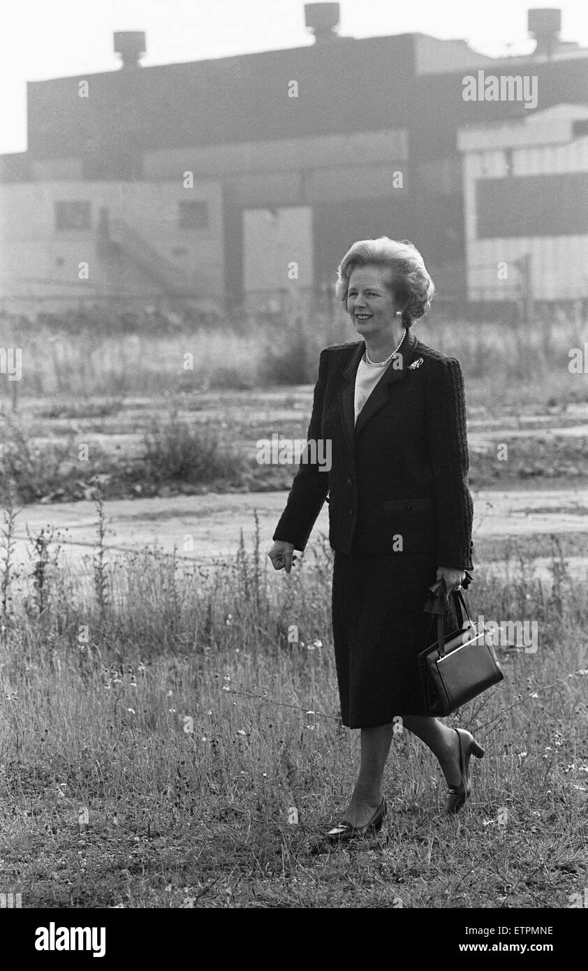 Prime Minister Margaret Thatcher seen here at what remains of the Head ...
