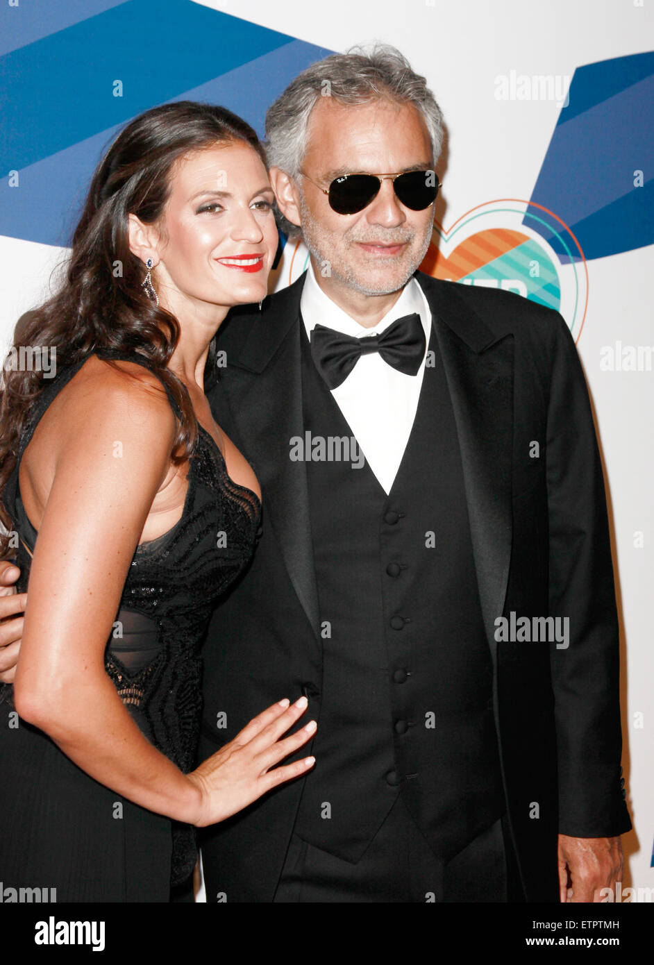 Las Vegas, Nevada, USA. 13th June, 2015. Singer Andrea Bocelli and wife Veronica Bocelli attend the Keep Memory Alive's 19th Annual ''Power of Love'' gala on June 13, 2015 at the MGM Grand Arena in Las Vegas, Nevada © Marcel Thomas/ZUMA Wire/Alamy Live News Stock Photo