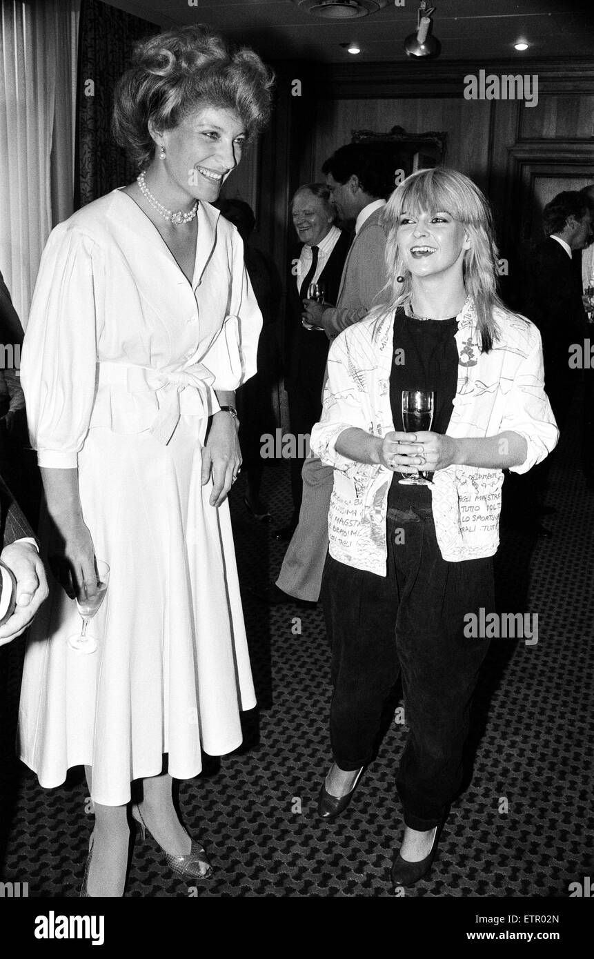 Princess Michael of Kent and Pop singer Toyah Willcox at the Silver Clef Awards. The Silver Clef Awards is an annual UK music awards lunch. 23rd June 1983. Stock Photo