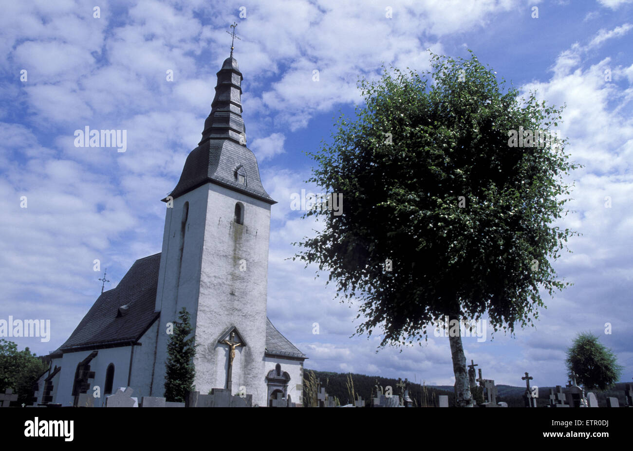 BEL, Belgium, Eastbelgium, Weweler, St. Hubertus chapel.  BEL, Belgien, Ostbelgien, Weweler, St. Hubertus Kapelle. Stock Photo