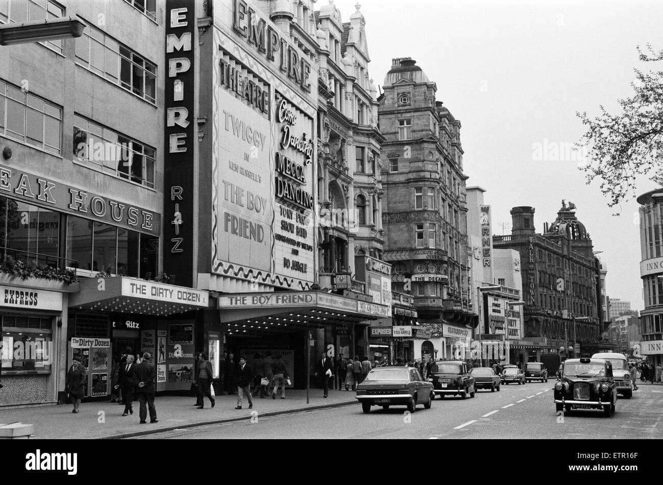 Leicester Square, Central London. Circa 1971. Stock Photo
