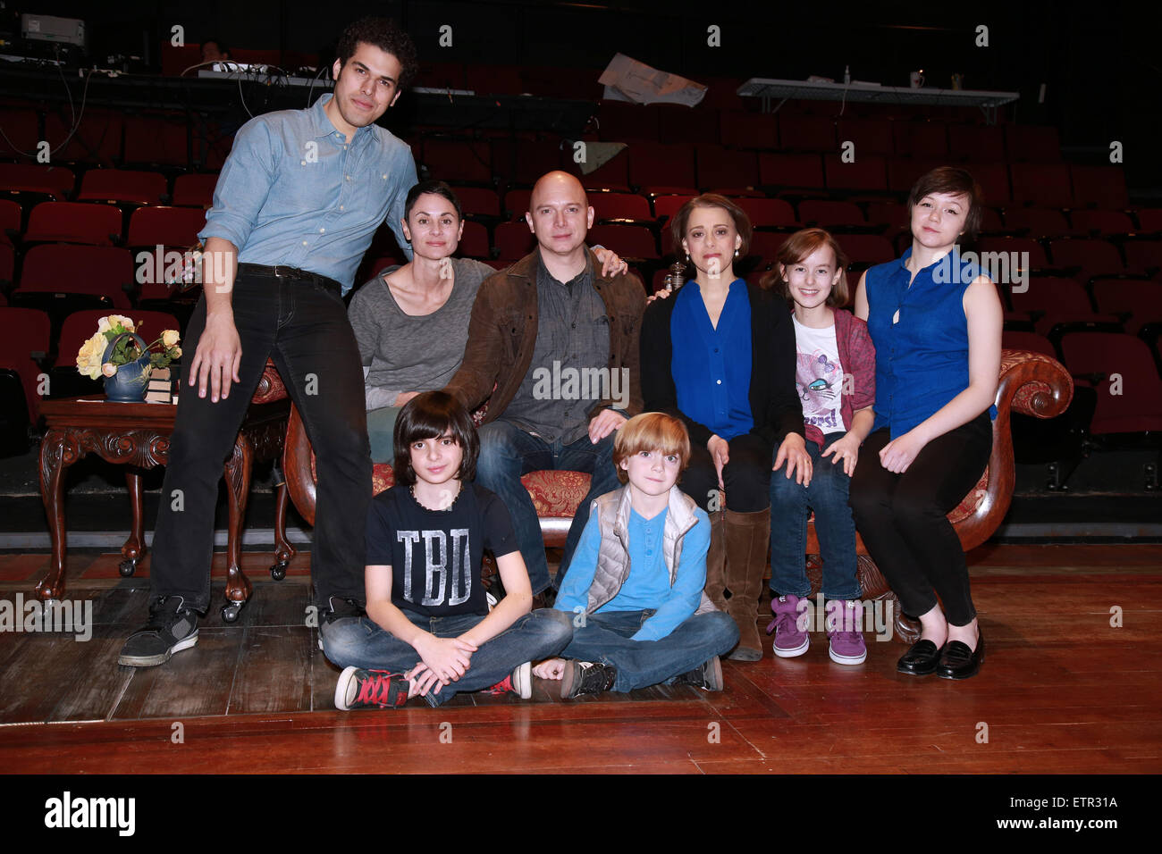 Media day for Broadway's Fun Home at the Circle In the Square Theatre.  Featuring: Joel Perez, Beth Malone, Michael Cerveris, Judy Kuhn, Sydney Lucas, Emily Skeggs, Oscar Williams, Zell Steele Morrow Where: New York City, New York, United States When: 23 Mar 2015 Credit: Joseph Marzullo/WENN.com Stock Photo