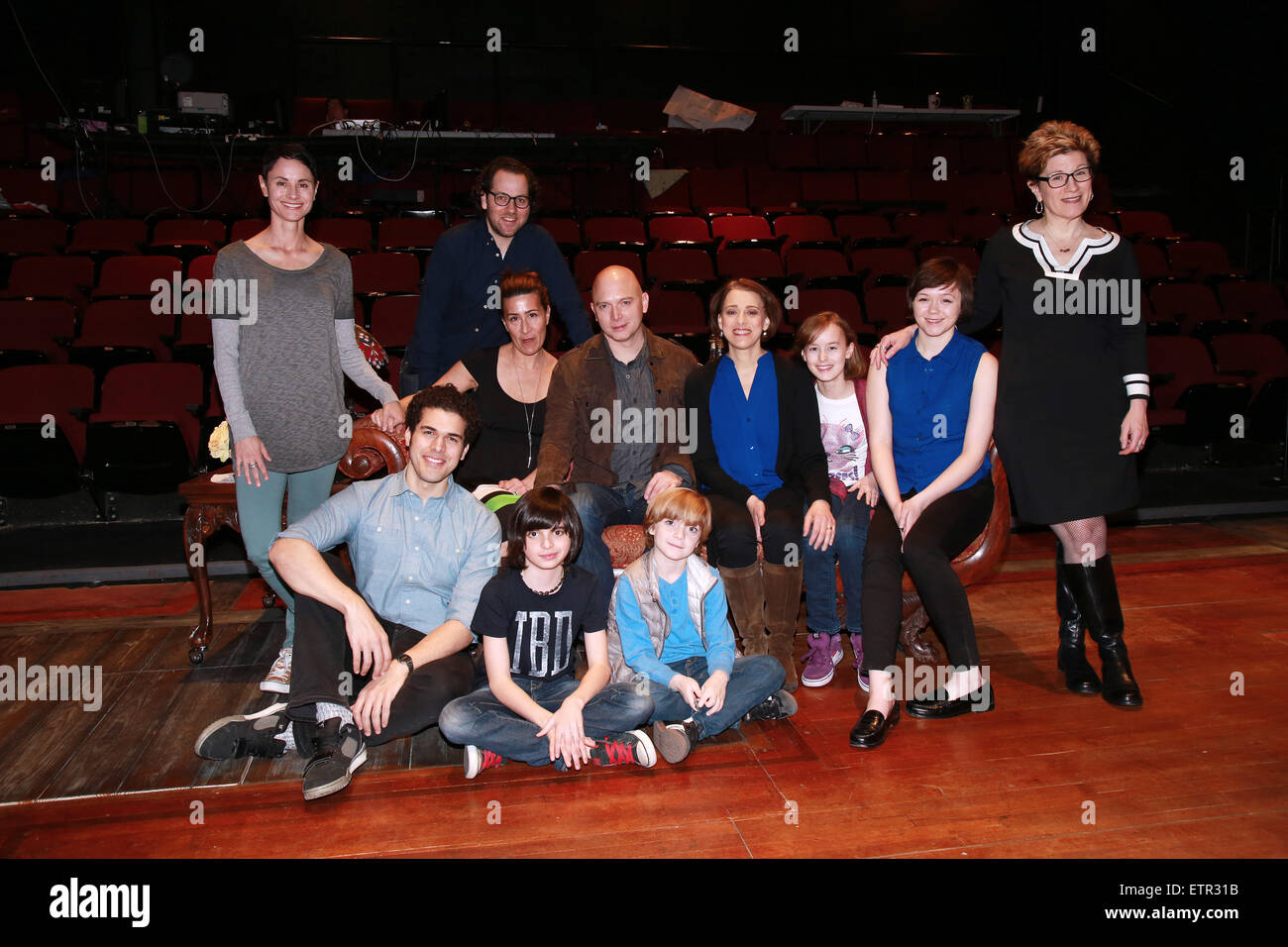 Media day for Broadway's Fun Home at the Circle In the Square Theatre.  Featuring: Joel Perez, Beth Malone, Michael Cerveris, Judy Kuhn, Sydney Lucas, Emily Skeggs, Oscar Williams, Zell Steele Morrow, Sam Gold, Jeanine Tesori, Lisa Kron Where: New York City, New York, United States When: 23 Mar 2015 Credit: Joseph Marzullo/WENN.com Stock Photo