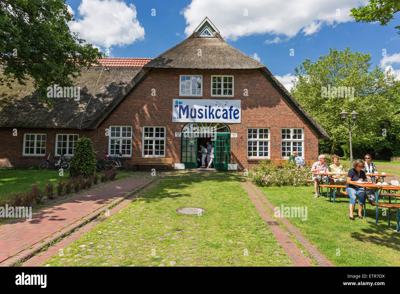 House Feldhus, music café in Bad Zwischenahn, Ammerland, Lower Saxony, Germany, Stock Photo