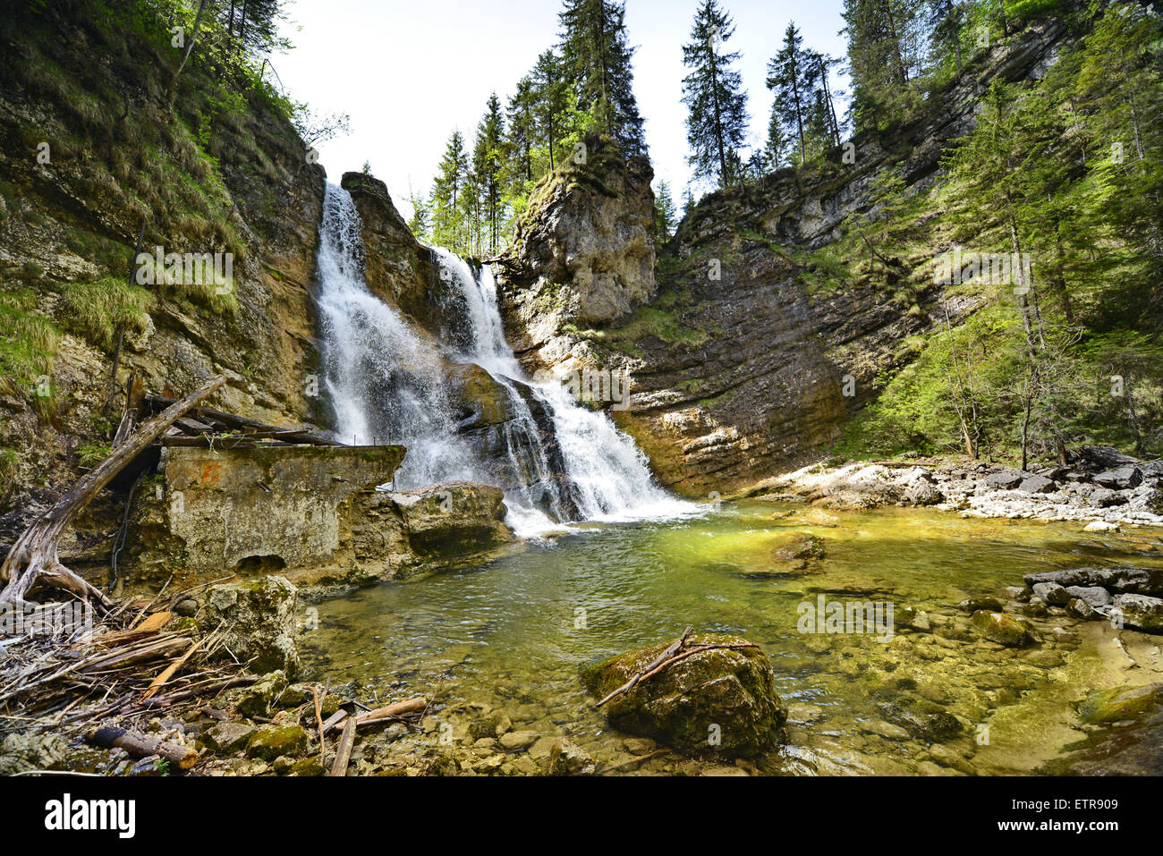 Waterfall at Fischbach, Ruhpolding Stock Photo - Alamy