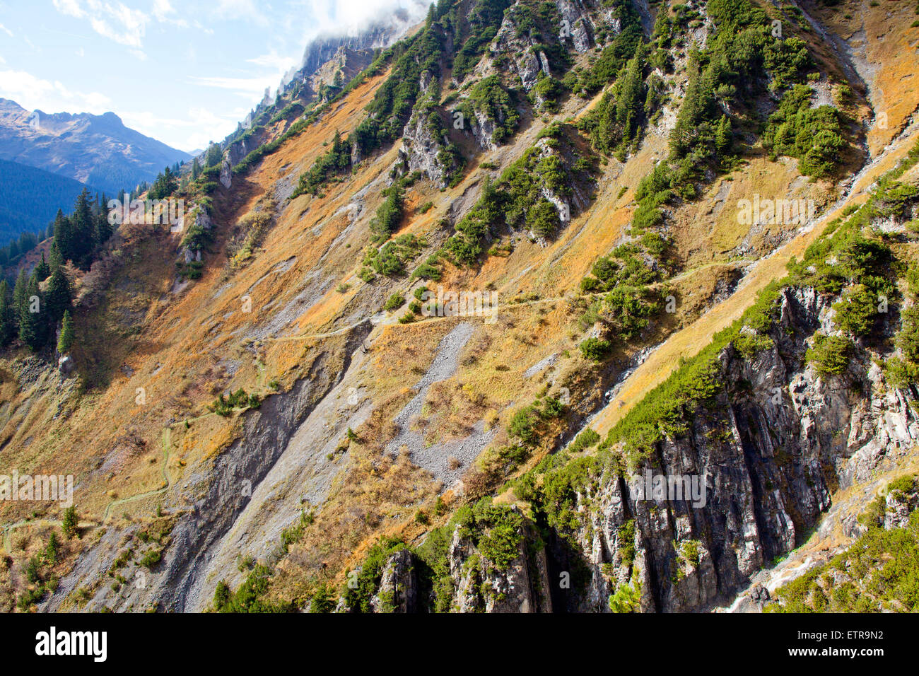 Mountainside Rocks Rocks covered with bushes hi-res stock photography and images - Alamy