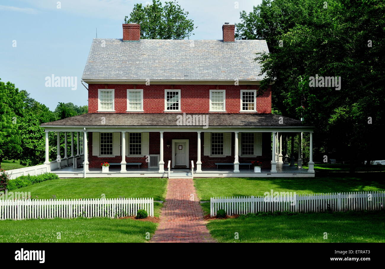 Lancaster, Pennsylvania:  Cc. 1790 Rock Ford Plantation Georgian-style great house with exterior verandas Stock Photo