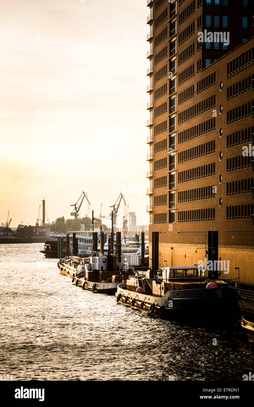 Elbe river at Hafencity in Hamburg, Germany, Europe Stock Photo - Alamy