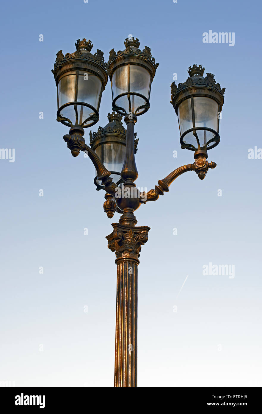 Streetlamp in Paris Stock Photo