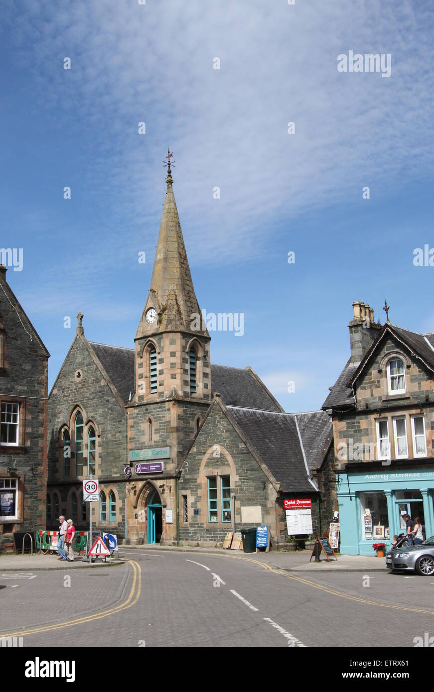 Aberfeldy Tourist Information Centre Scotland  June 2015 Stock Photo