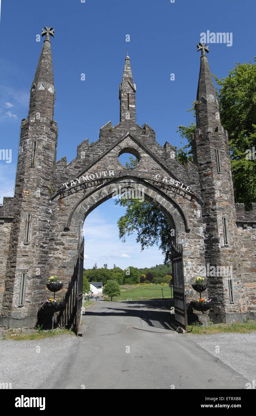 Taymouth Estate Gateway Kenmore Scotland June 2015 Stock Photo Alamy
