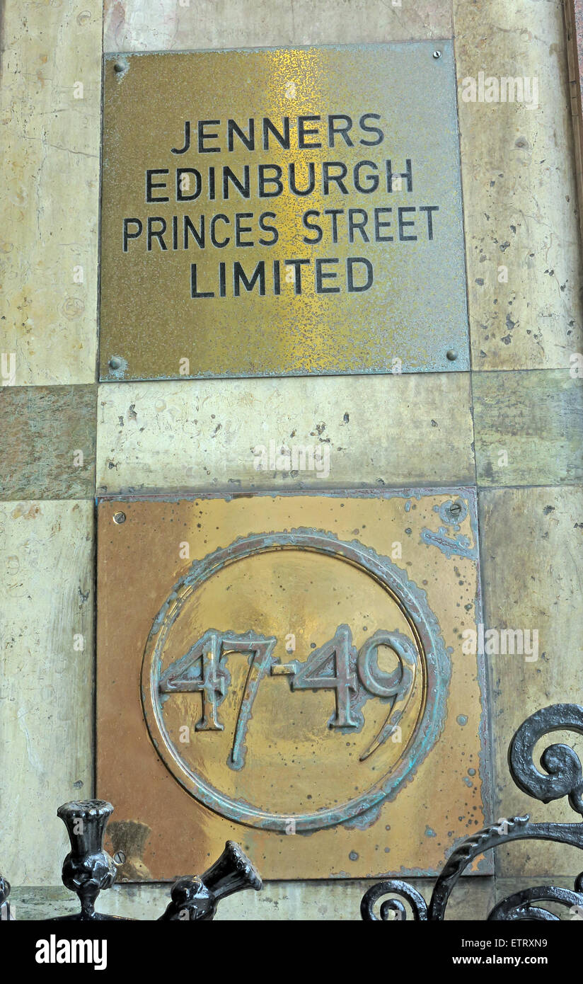 Jenners Department Store Princes St Edinburgh Scotland UK Stock Photo