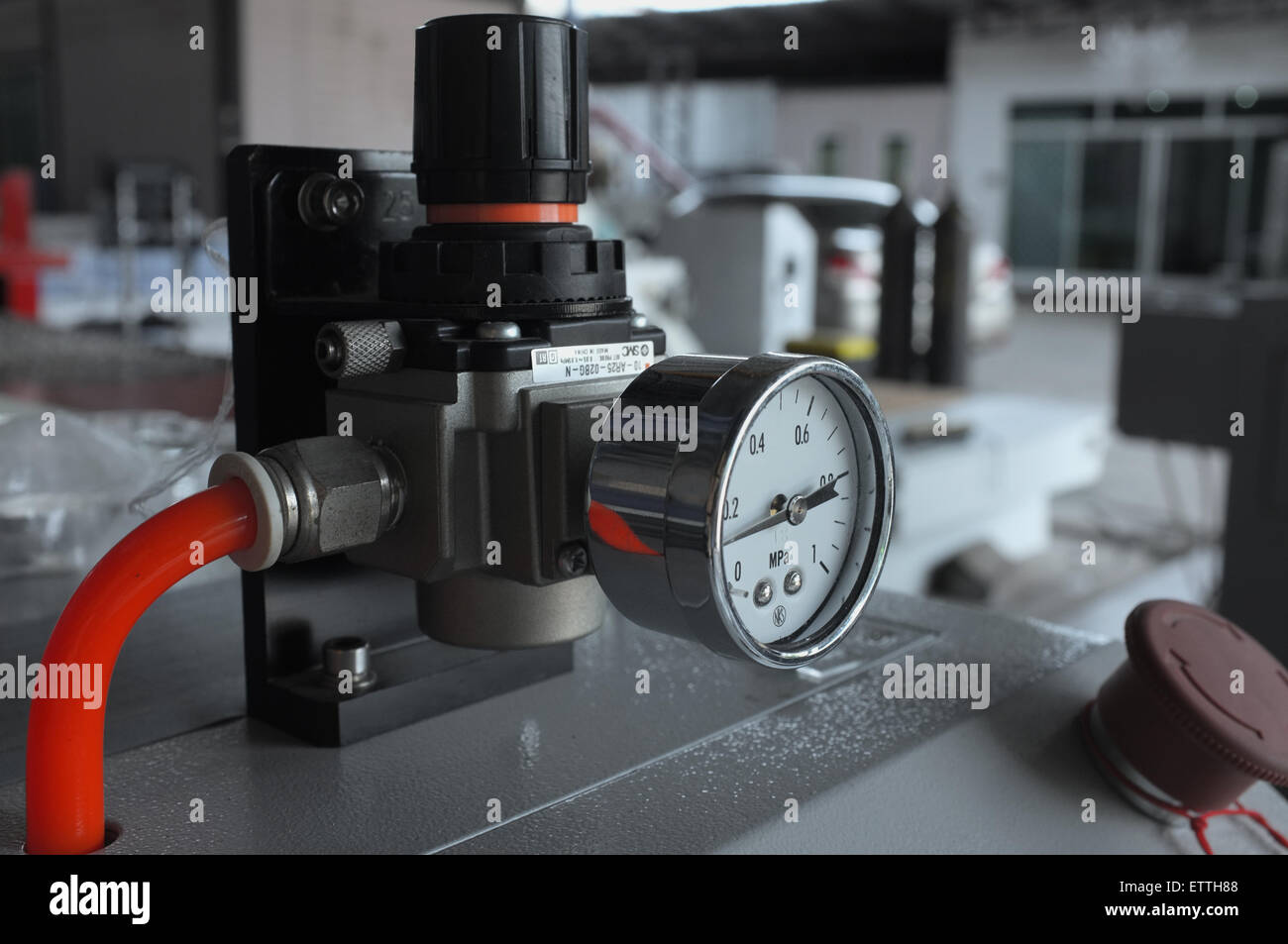 Manometer for air control Stock Photo