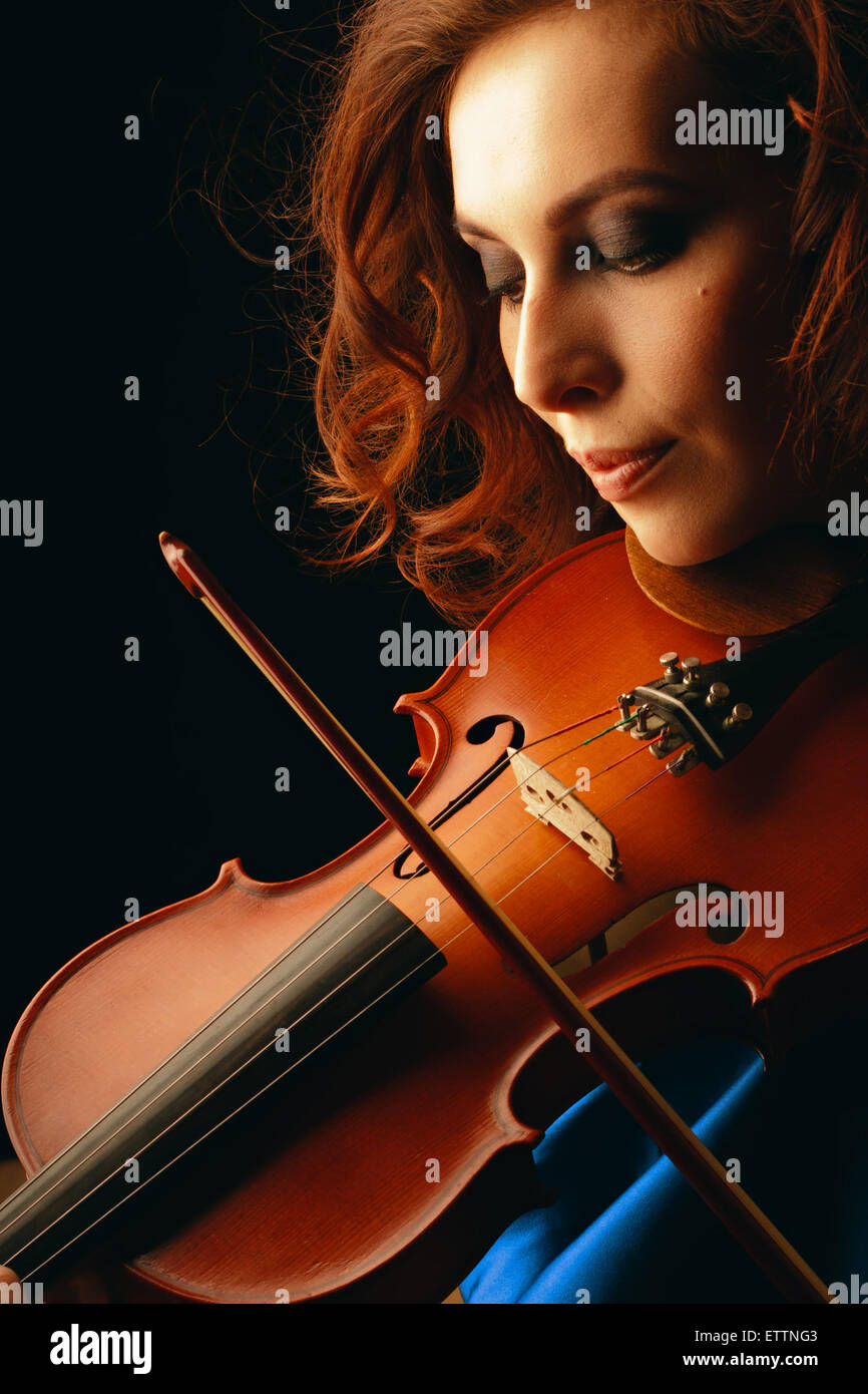 Playing the violin Stock Photo Alamy