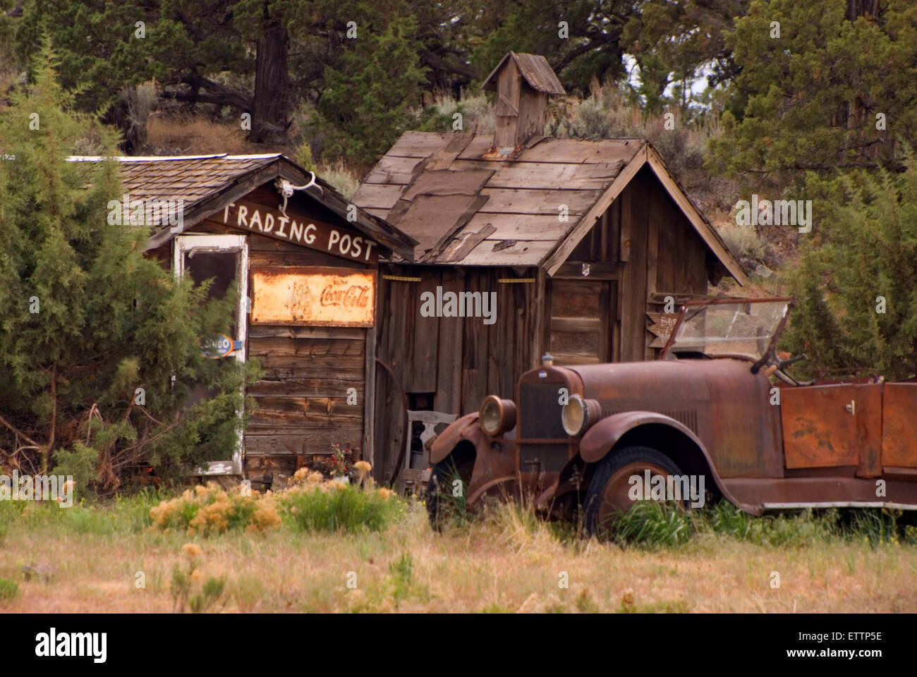 Antique truck, Jims Junction, Redmond, Oregon Stock Photo Alamy