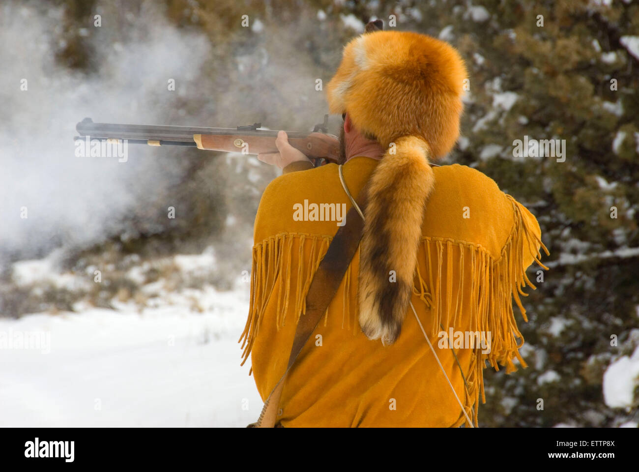 Firing on rifle range, Grizzly Mountain Long Rifles Horse Ridge