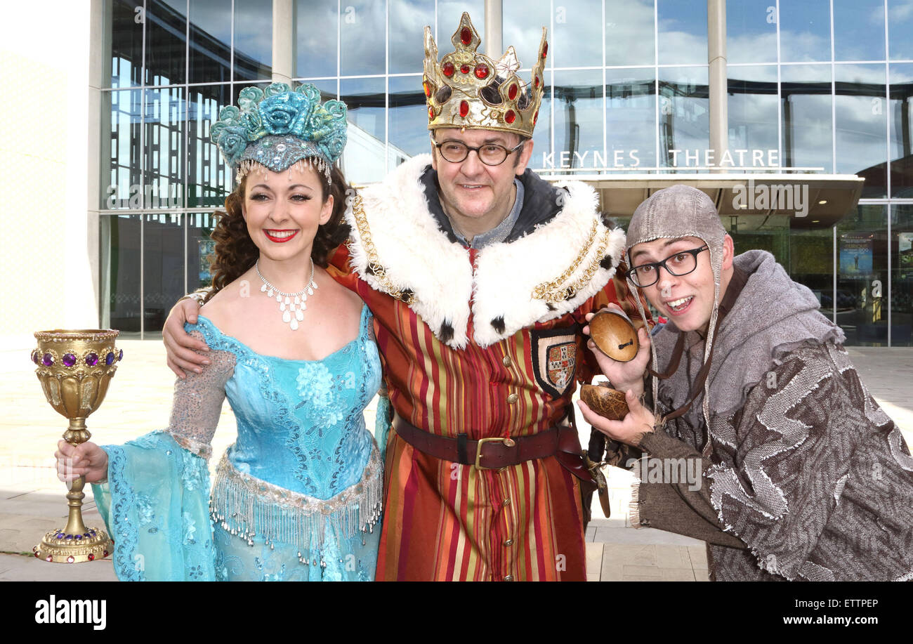 Spamalot Cast Photocall outside Milton Keynes Theatre as they start of