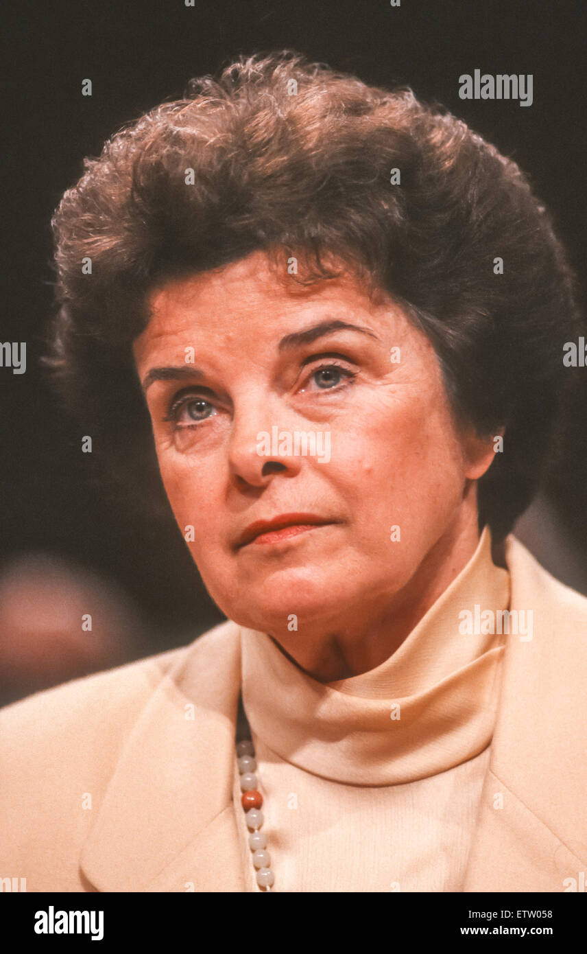 WASHINGTON, DC, USA - U. S. Senator Dianne Feinstein (D-California). July 12, 1994 Stock Photo